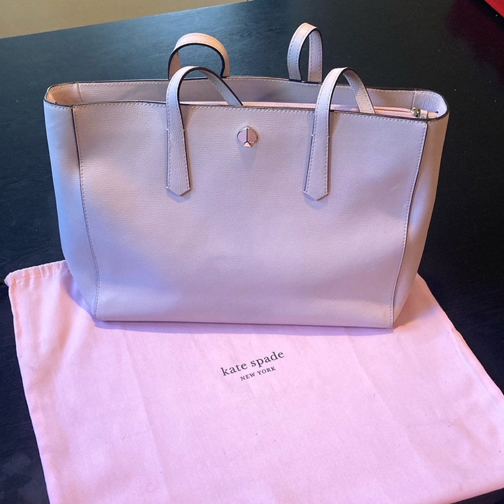 kate spade Cream Structured Tote Bag